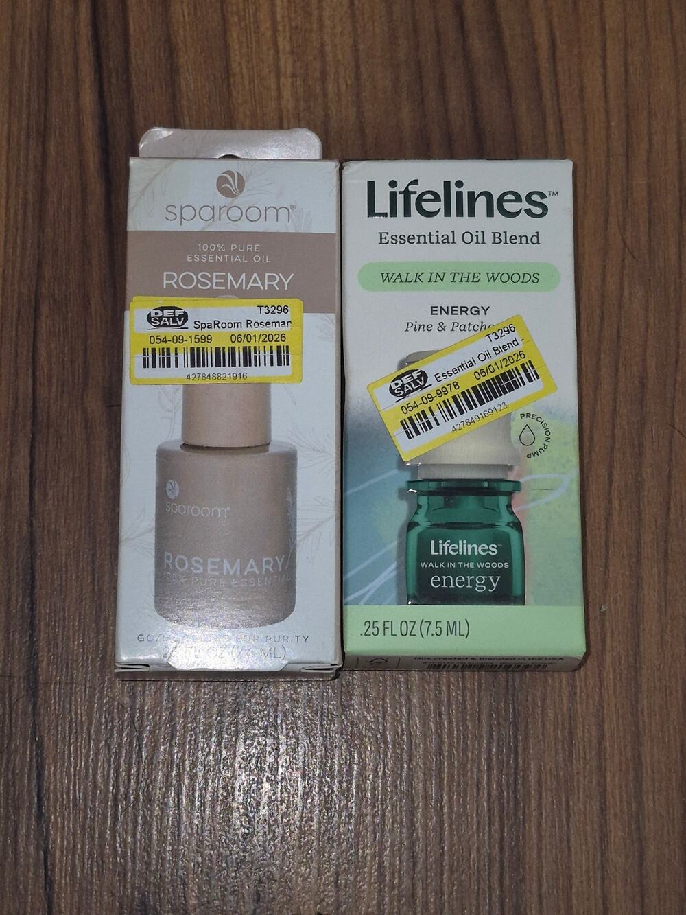 2 Sparoom Rosemary & Lifelines Walk in the Woods Pine Essentials Oil Mix 0.25 oz